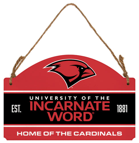 Incarnate Word Cardinals Flat Wood Sign with Hanging String - Officially Licensed Collegiate Product 