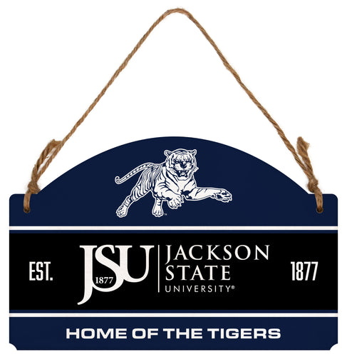 Jackson State University Flat Wood Sign with Hanging String - Officially Licensed Collegiate Product 