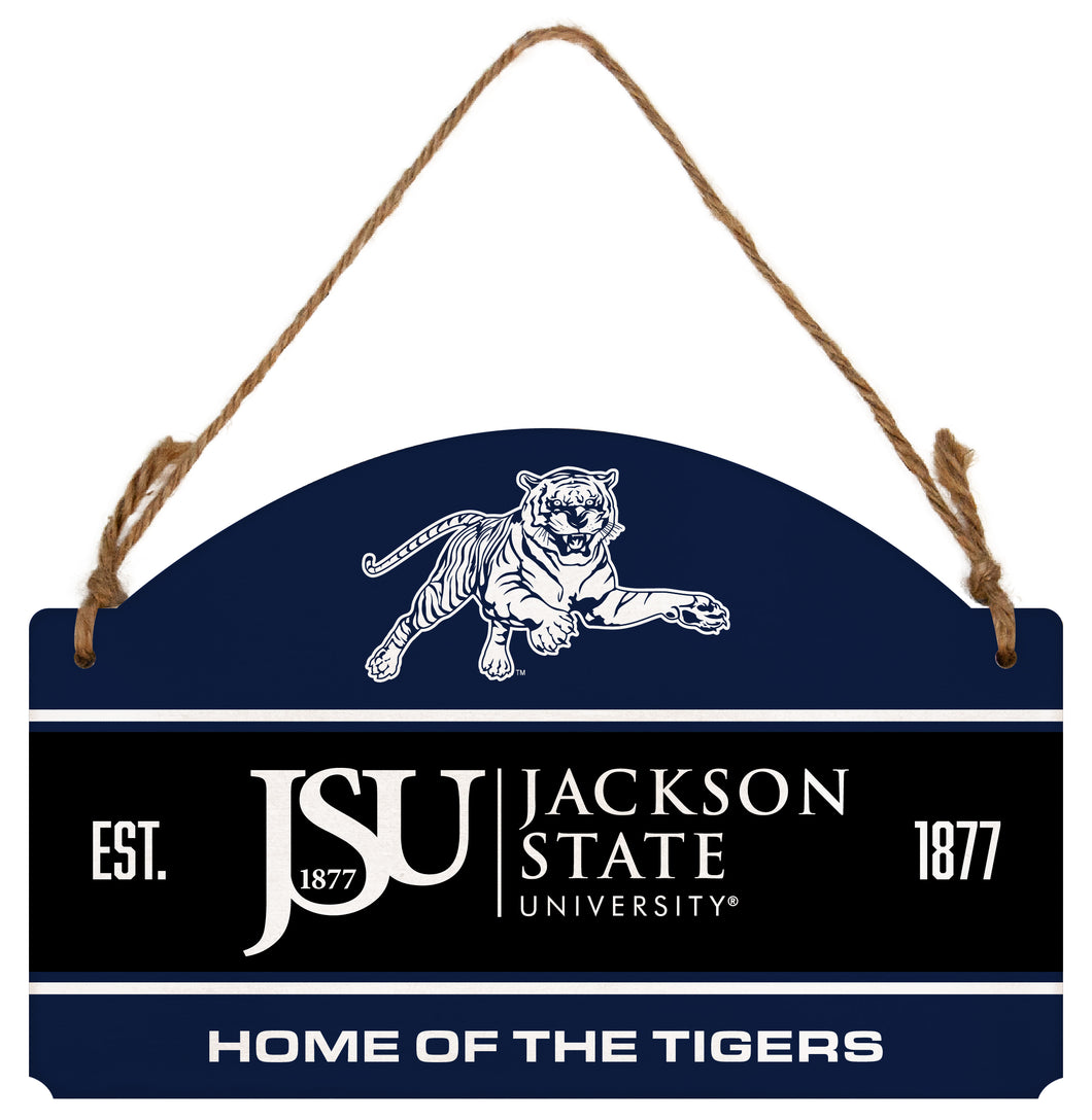 Jackson State University Flat Wood Sign with Hanging String - Officially Licensed Collegiate Product 