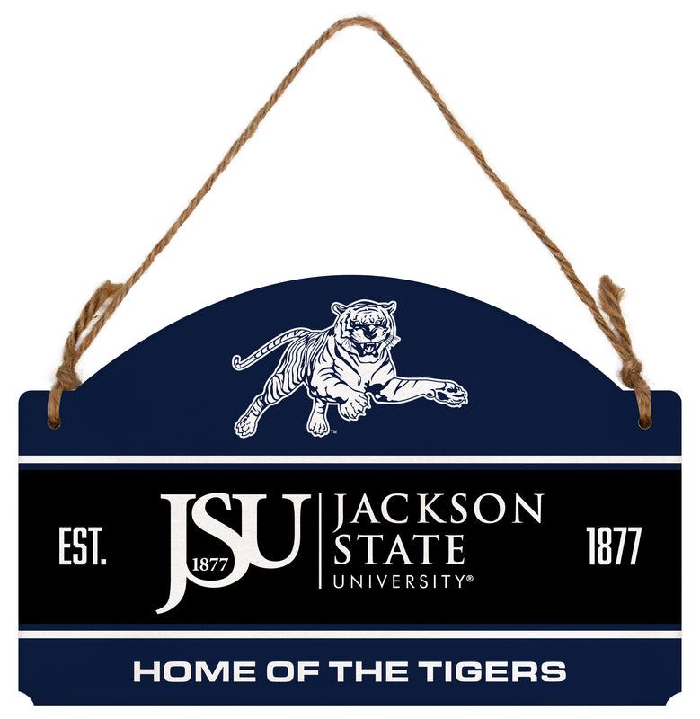 Jackson State University Flat Wood Sign with Hanging String - Officially Licensed Collegiate Product 