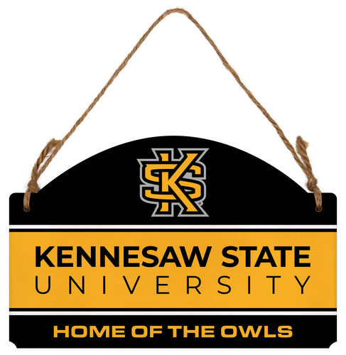 Kennesaw State University Flat Wood Sign with Hanging String - Officially Licensed Collegiate Product 