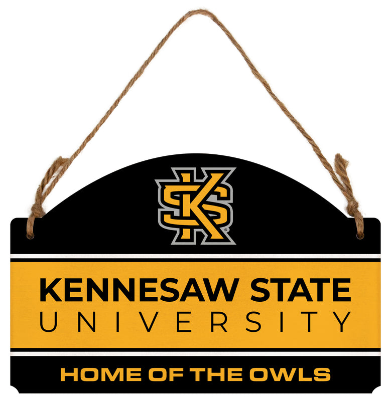 Kennesaw State University Flat Wood Sign with Hanging String - Officially Licensed Collegiate Product 