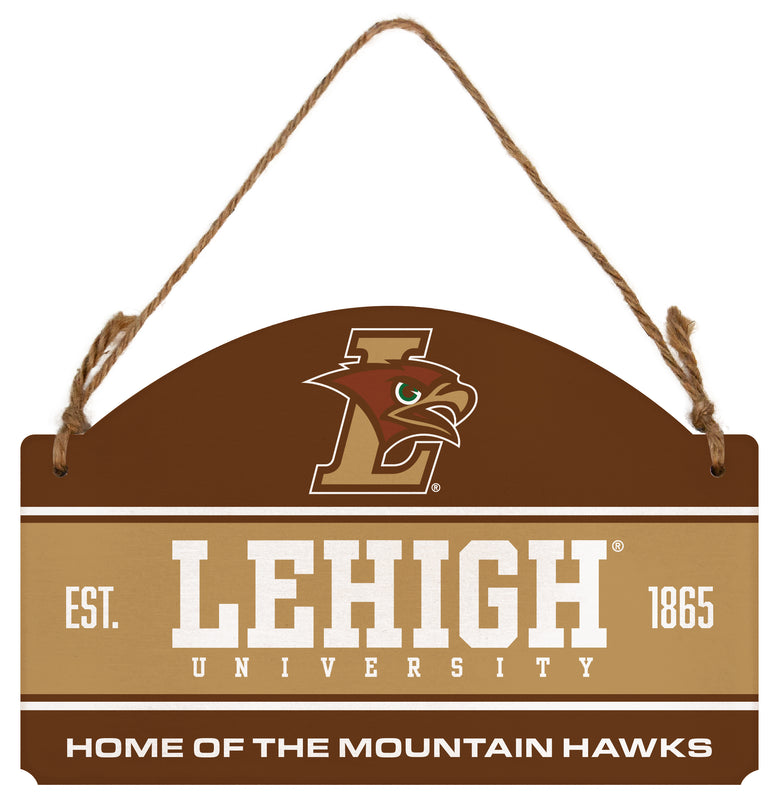 Lehigh University Mountain Hawks Flat Wood Sign with Hanging String - Officially Licensed Collegiate Product 