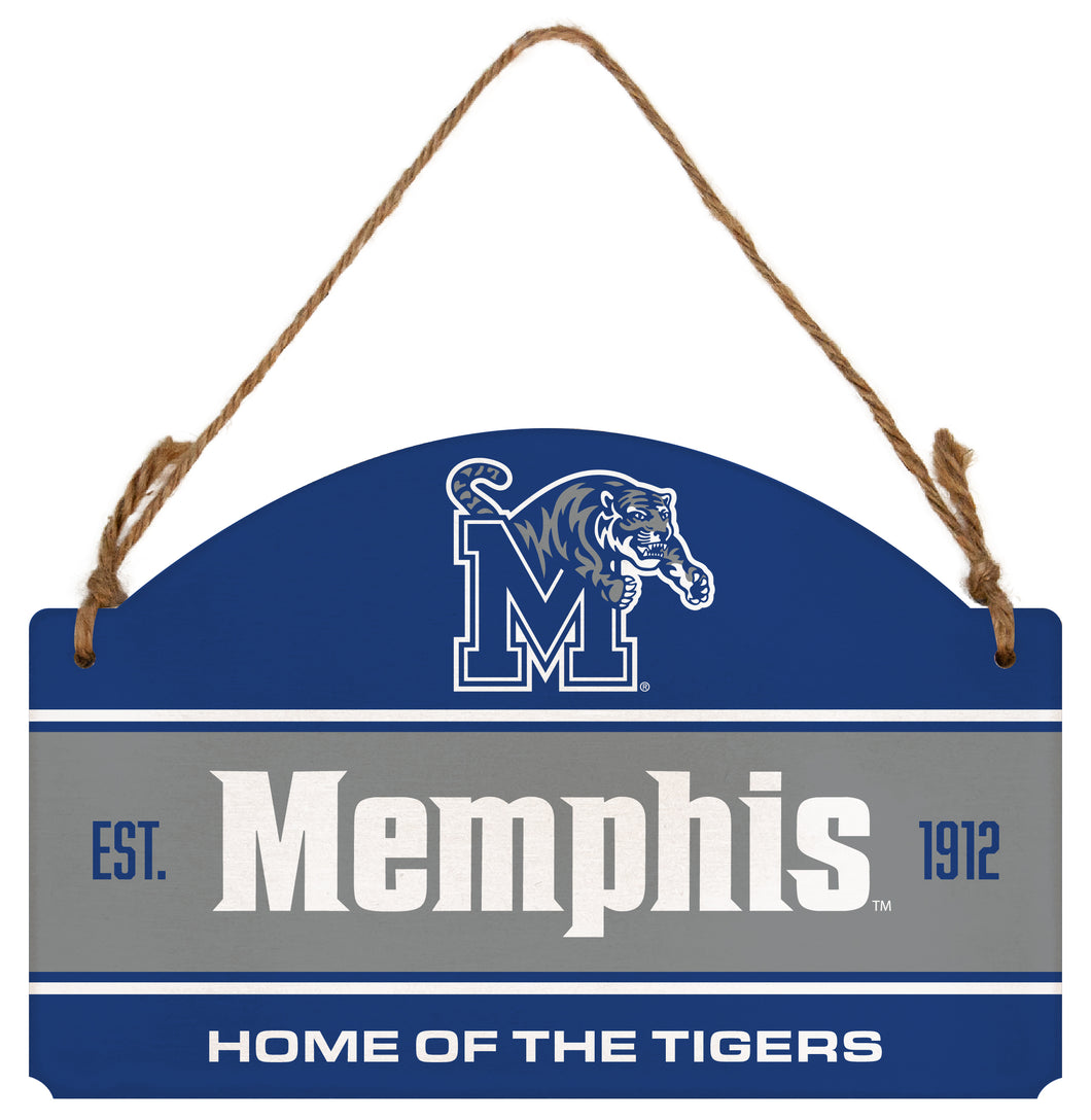 Memphis Tigers Flat Wood Sign with Hanging String - Officially Licensed Collegiate Product 