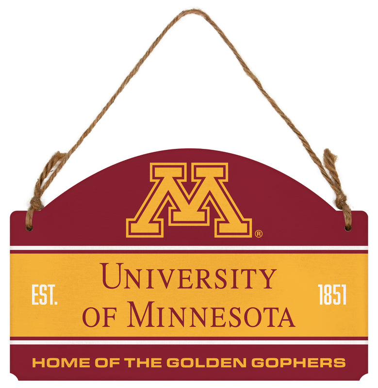 Minnesota Gophers Flat Wood Sign with Hanging String - Officially Licensed Collegiate Product 