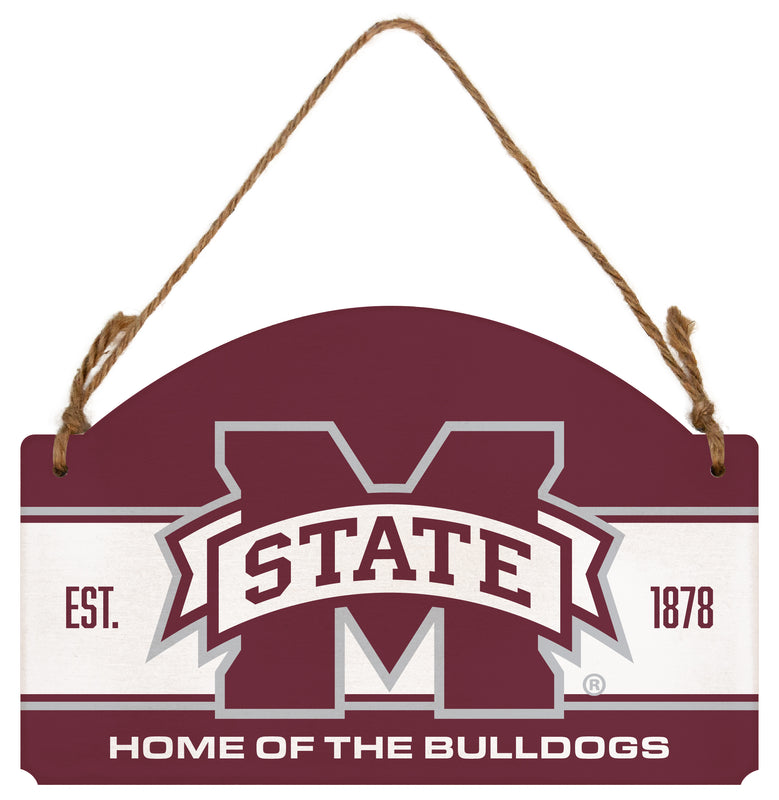 Mississippi State Bulldogs Flat Wood Sign with Hanging String - Officially Licensed Collegiate Product 