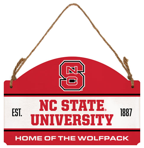 NC State Wolfpack Flat Wood Sign with Hanging String - Officially Licensed Collegiate Product 