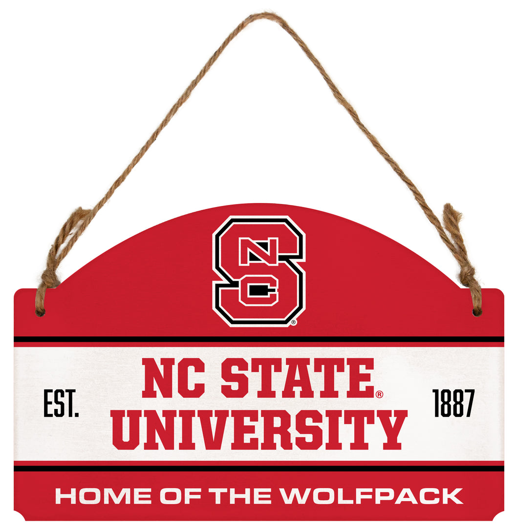 NC State Wolfpack Flat Wood Sign with Hanging String - Officially Licensed Collegiate Product 