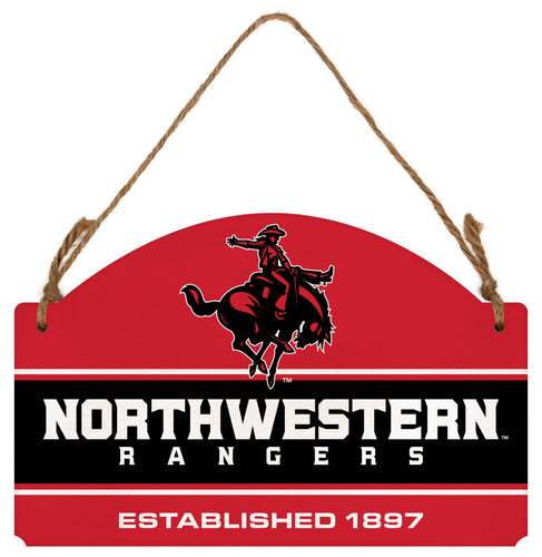 Northwestern Oklahoma State University Flat Wood Sign with Hanging String - Officially Licensed Collegiate Product 