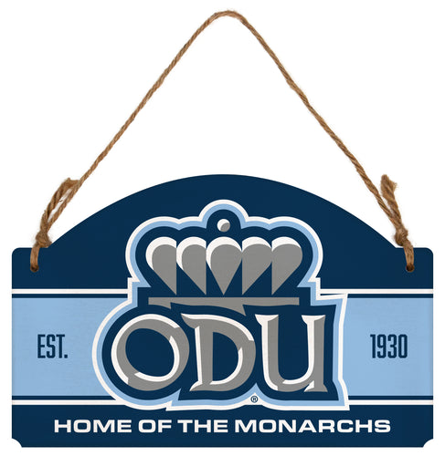 Old Dominion Monarchs Flat Wood Sign with Hanging String - Officially Licensed Collegiate Product 