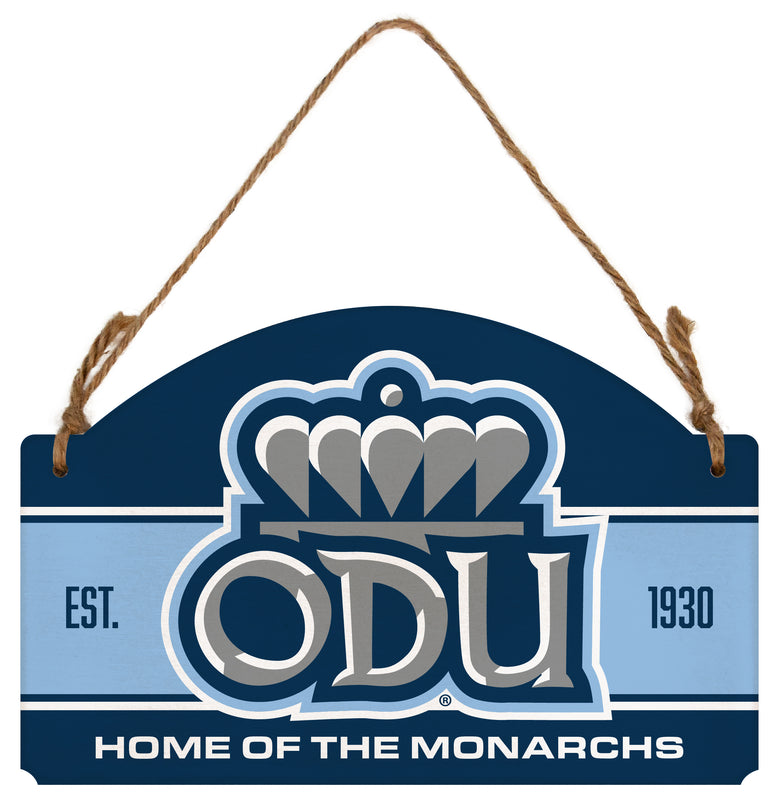 Old Dominion Monarchs Flat Wood Sign with Hanging String - Officially Licensed Collegiate Product 