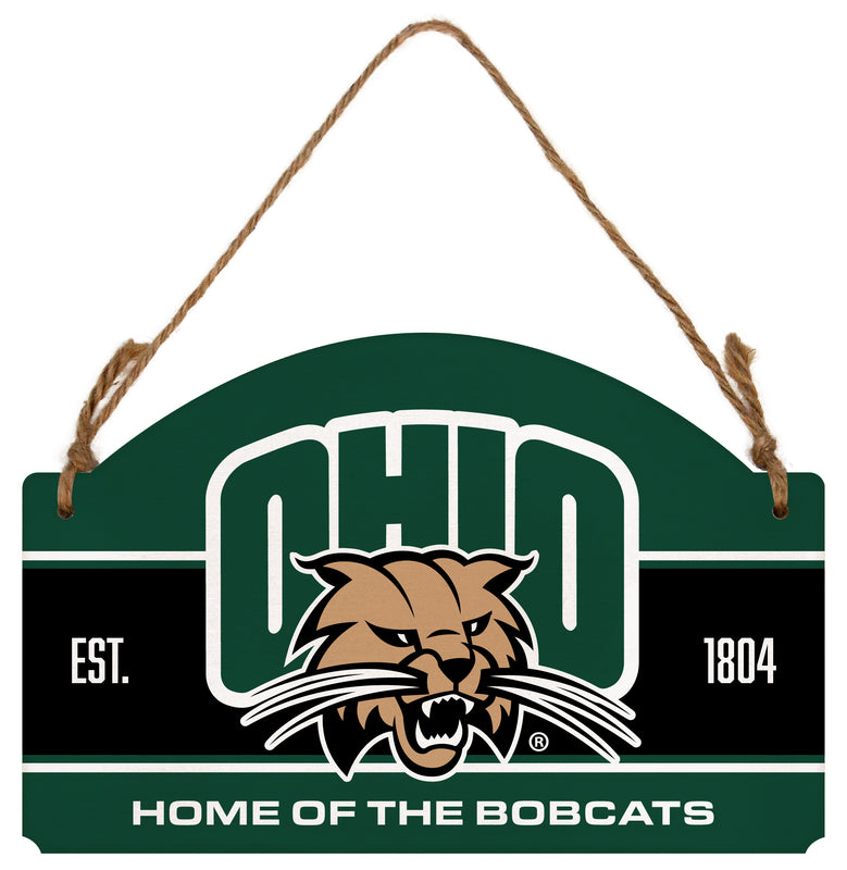 Ohio University Flat Wood Sign with Hanging String - Officially Licensed Collegiate Product 