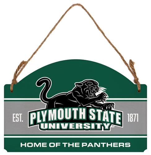 Plymouth State University Flat Wood Sign with Hanging String - Officially Licensed Collegiate Product 