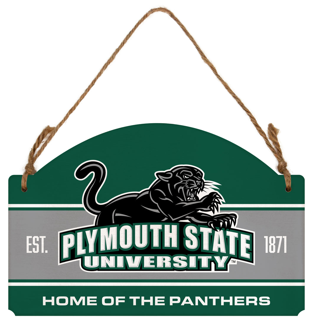 Plymouth State University Flat Wood Sign with Hanging String - Officially Licensed Collegiate Product 