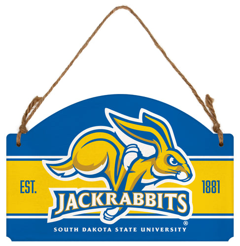 South Dakota State Jackrabbits Flat Wood Sign with Hanging String - Officially Licensed Collegiate Product 
