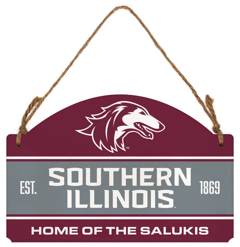 Southern Illinois Salukis Flat Wood Sign with Hanging String - Officially Licensed Collegiate Product 