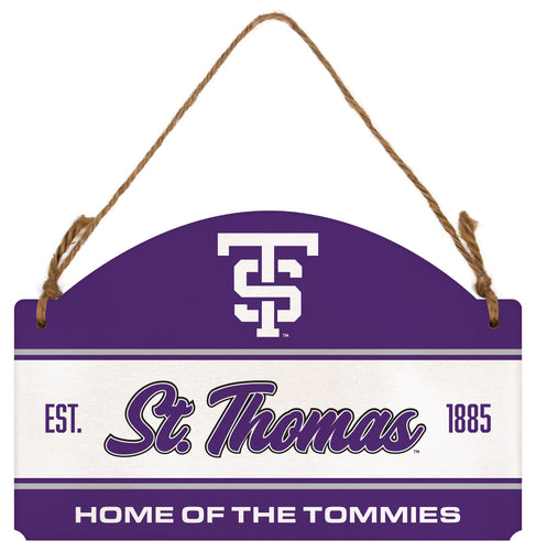 University of St. Thomas Flat Wood Sign with Hanging String - Officially Licensed Collegiate Product 