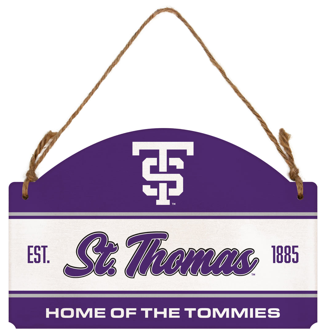 University of St. Thomas Flat Wood Sign with Hanging String - Officially Licensed Collegiate Product 