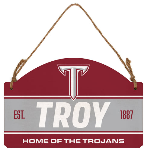 Troy University Flat Wood Sign with Hanging String - Officially Licensed Collegiate Product 