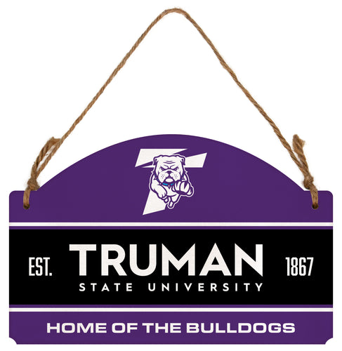 Truman State University Flat Wood Sign with Hanging String - Officially Licensed Collegiate Product 