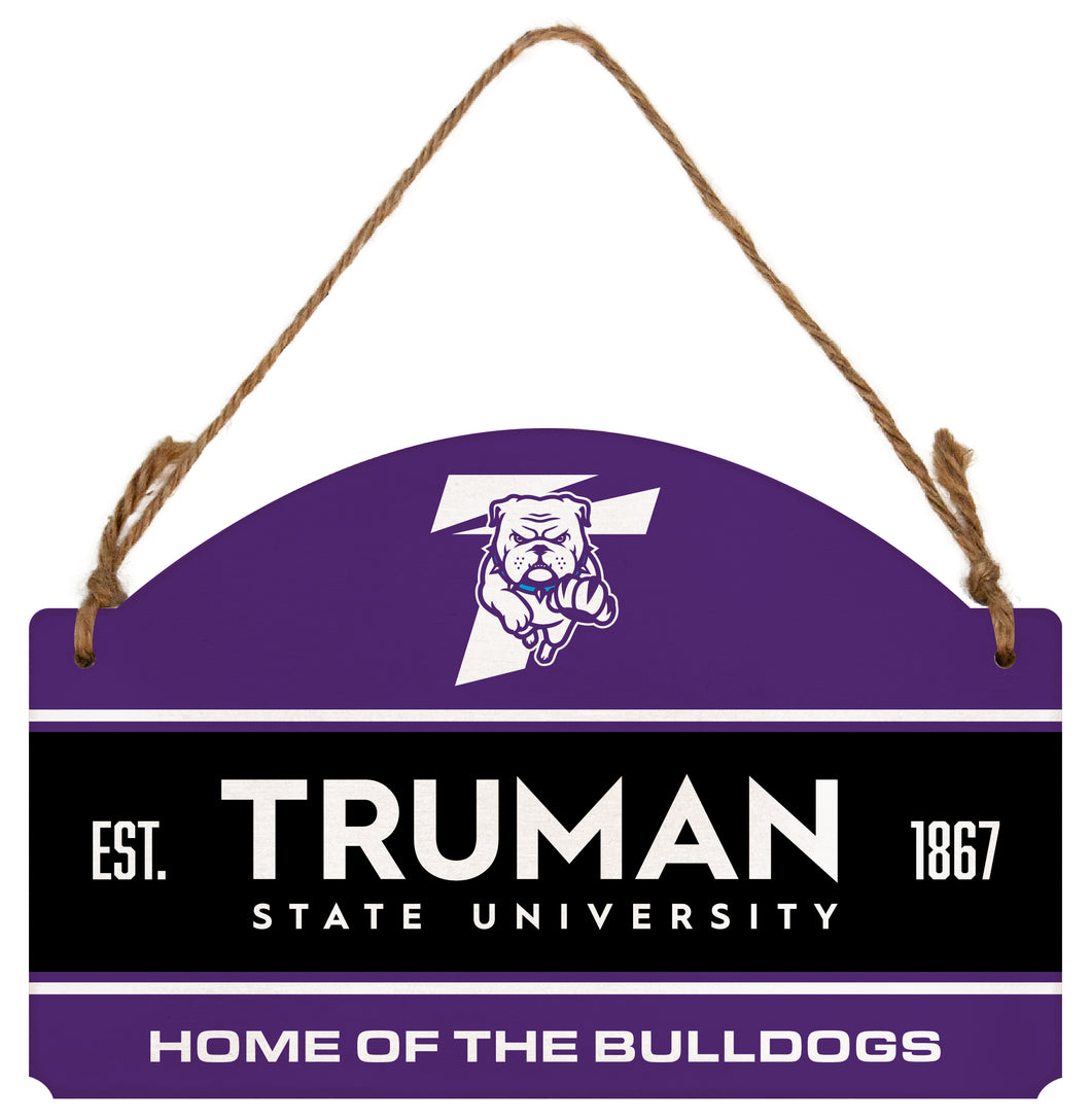 Truman State University Flat Wood Sign with Hanging String - Officially Licensed Collegiate Product 