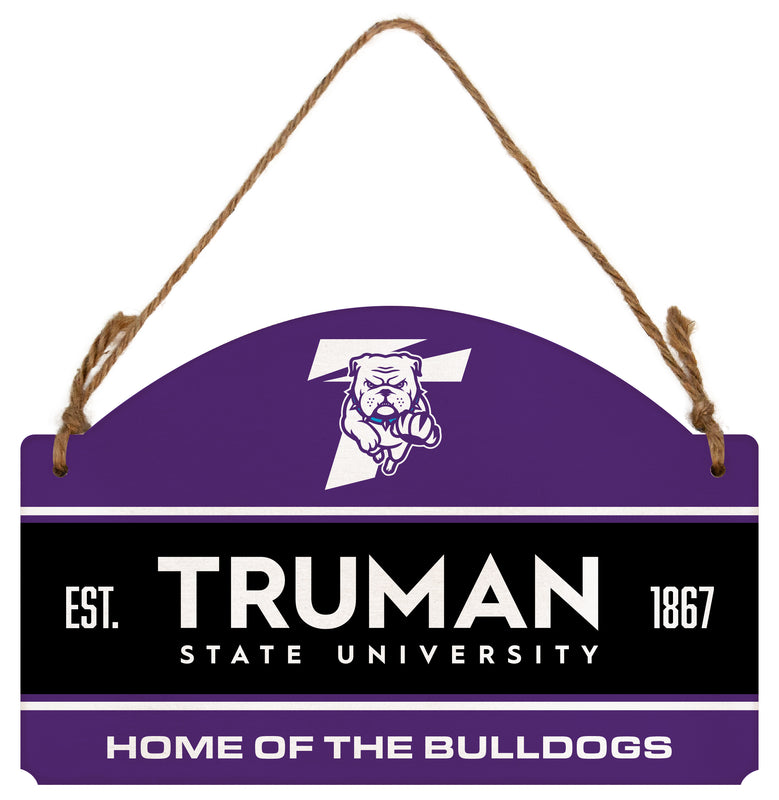 Truman State University Flat Wood Sign with Hanging String - Officially Licensed Collegiate Product 