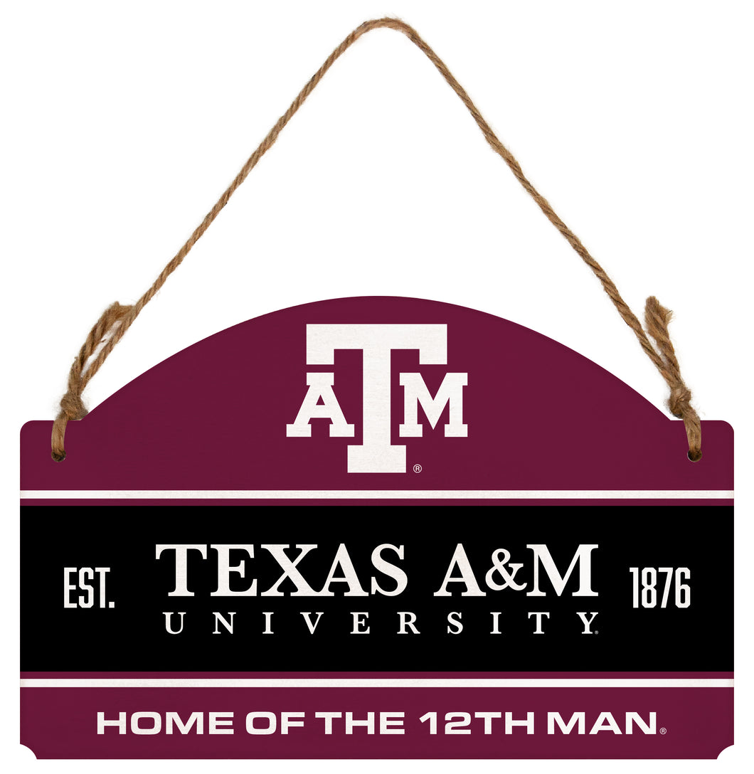 Texas A&M Aggies Flat Wood Sign with Hanging String - Officially Licensed Collegiate Product 