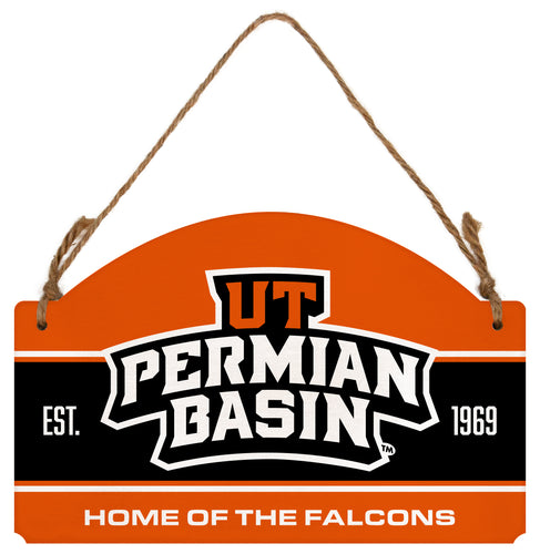 University of Texas of the Permian Basin Flat Wood Sign with Hanging String - Officially Licensed Collegiate Product 