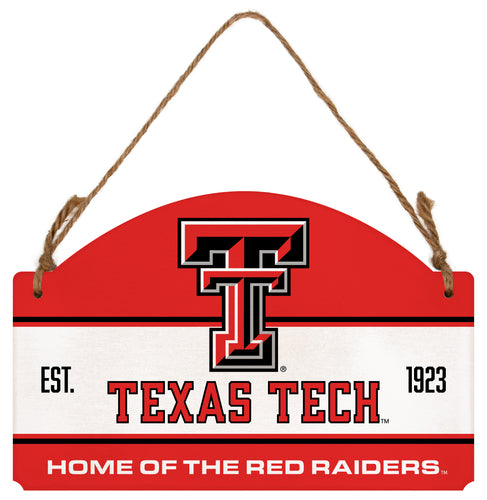 Texas Tech Red Raiders Flat Wood Sign with Hanging String - Officially Licensed Collegiate Product 