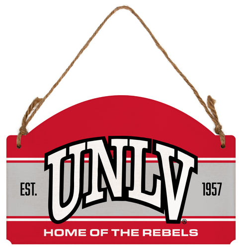 UNLV Rebels Flat Wood Sign with Hanging String - Officially Licensed Collegiate Product 
