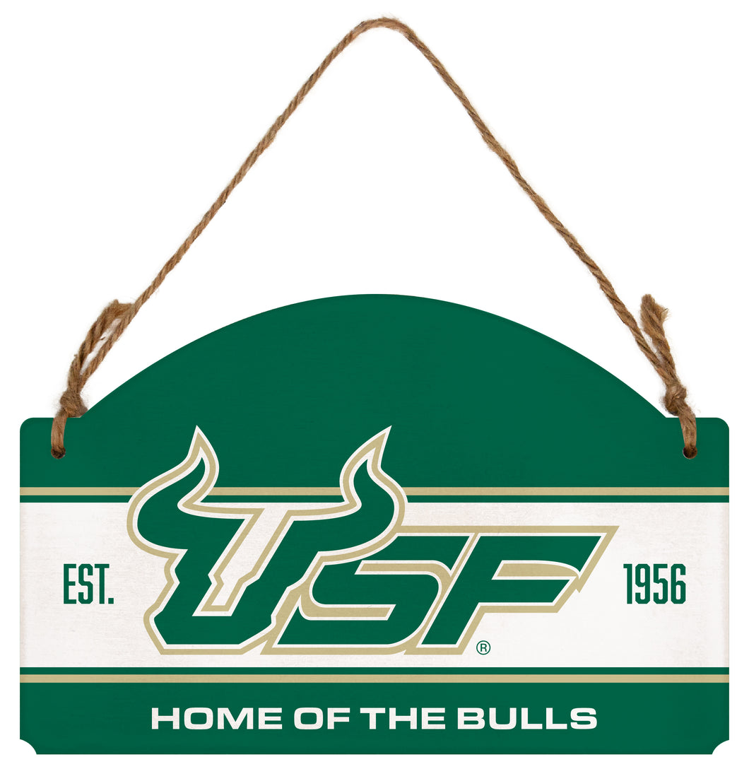 South Florida Bulls Flat Wood Sign with Hanging String - Officially Licensed Collegiate Product 
