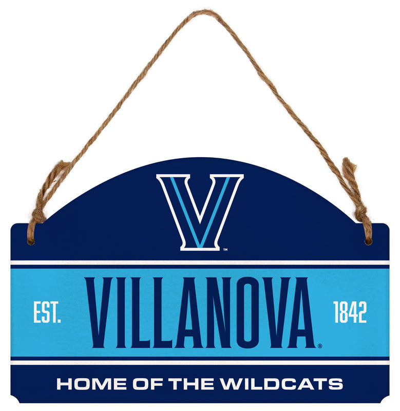 Villanova Wildcats Flat Wood Sign with Hanging String - Officially Licensed Collegiate Product 