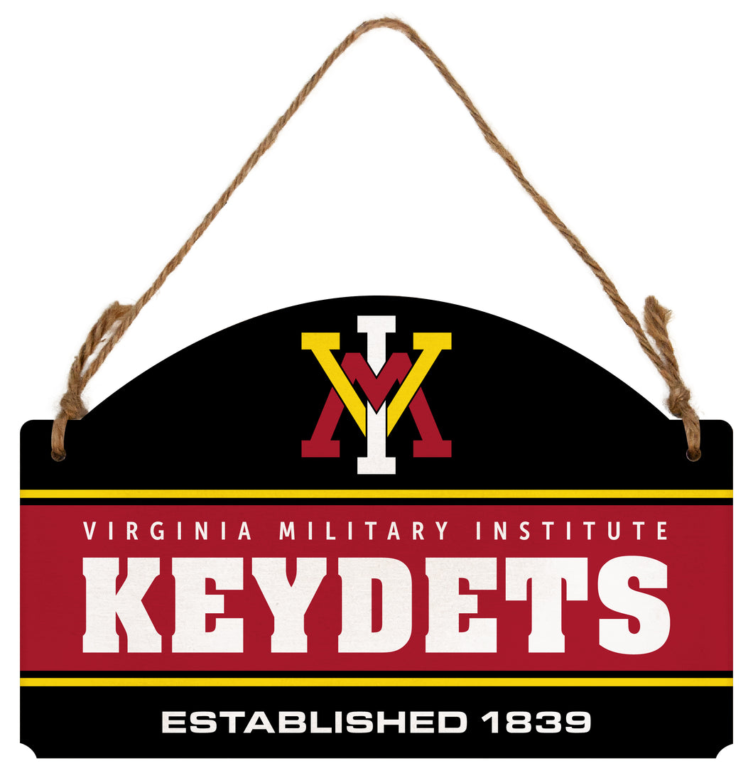 VMI Keydets Flat Wood Sign with Hanging String - Officially Licensed Collegiate Product 