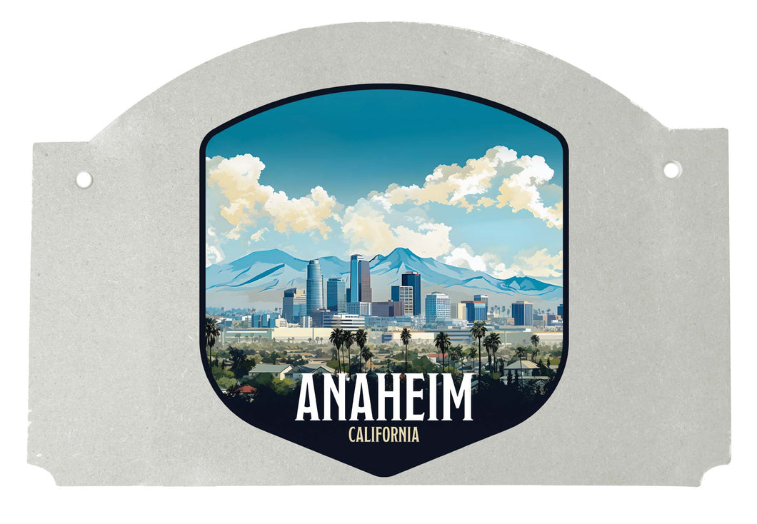 Anaheim California Design A Souvenir Wood sign flat with string 