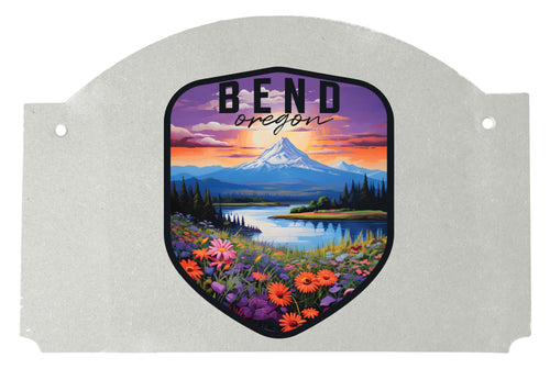 Bend Oregon Design A Souvenir Wood sign flat with string 