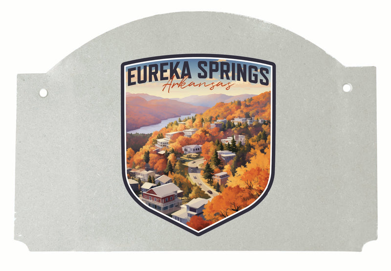Eureka Springs Arkansas Little Switzerland of the Ozarks Design Souvenir Wood sign flat with string 