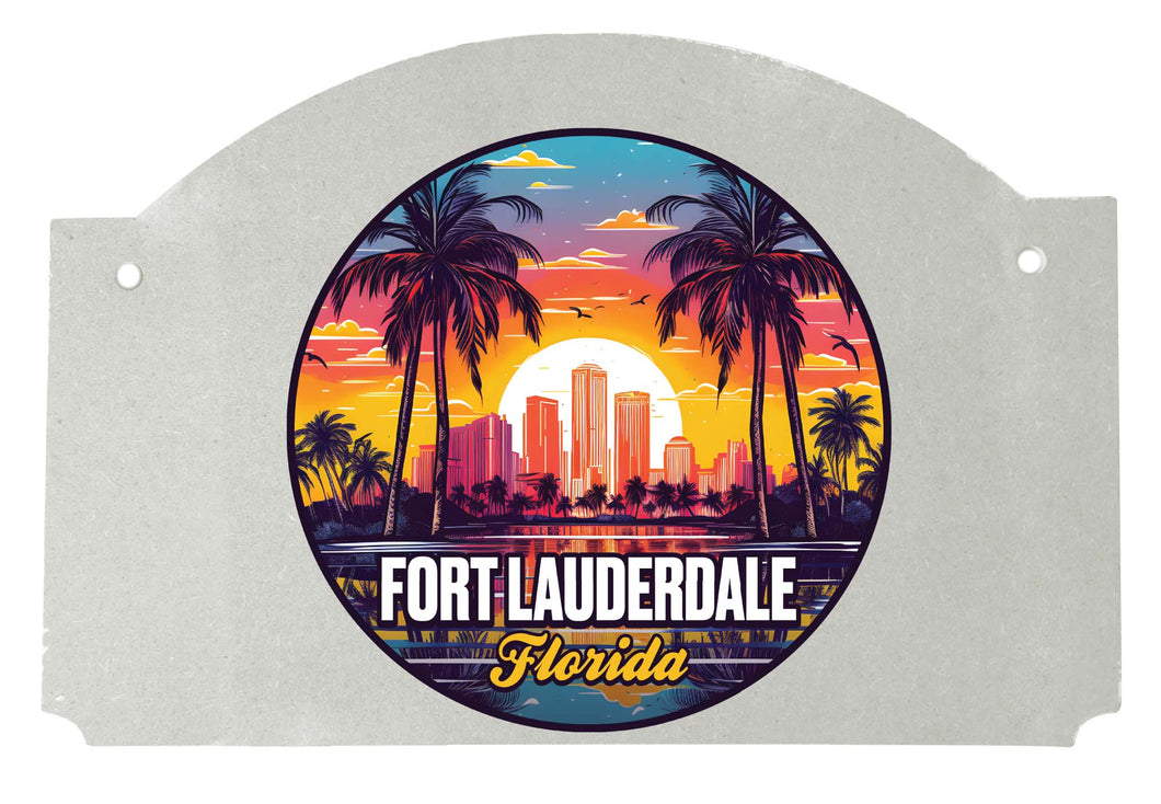 Fort Lauderdale Florida Design B Souvenir Wood sign flat with string 