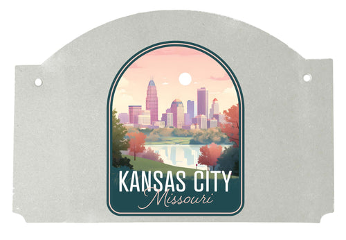Kansas City Missouri Design B Souvenir Wood sign flat with string