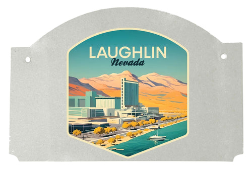 Laughlin Nevada Design A Souvenir Wood sign flat with string