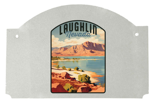 Laughlin Nevada Design B Souvenir Wood sign flat with string