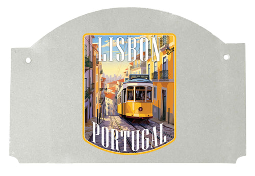Lisbon Portugal Design A Souvenir Wood sign flat with string