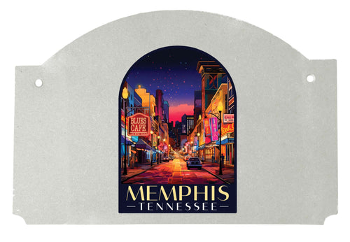 Memphis Tennessee Design C Souvenir Wood sign flat with string