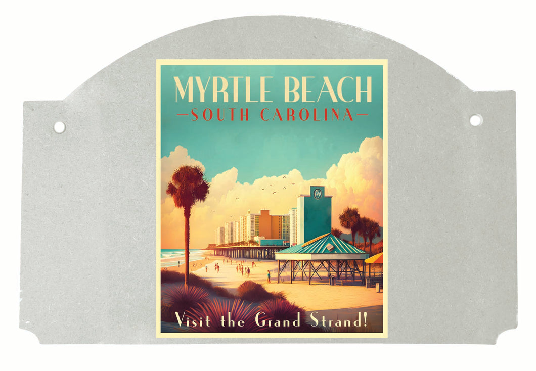 Myrtle Beach South Carolina Design A Souvenir Wood sign flat with string 