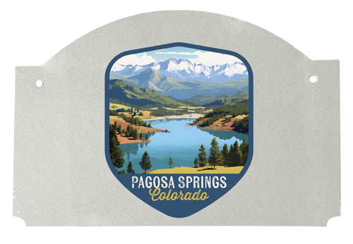 Pagosa Springs Colorado Design B Souvenir Wood sign flat with string 