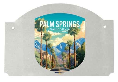 Palm Springs California Design A Souvenir Wood sign flat with string 