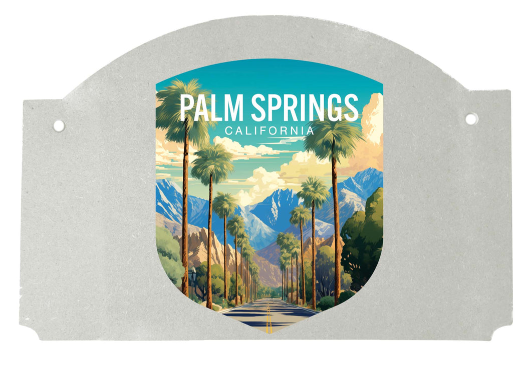 Palm Springs California Design A Souvenir Wood sign flat with string 