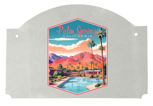 Palm Springs California Design B Souvenir Wood sign flat with string 