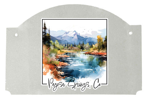 Pagosa Springs Colorado Design A Souvenir Wood sign flat with string 