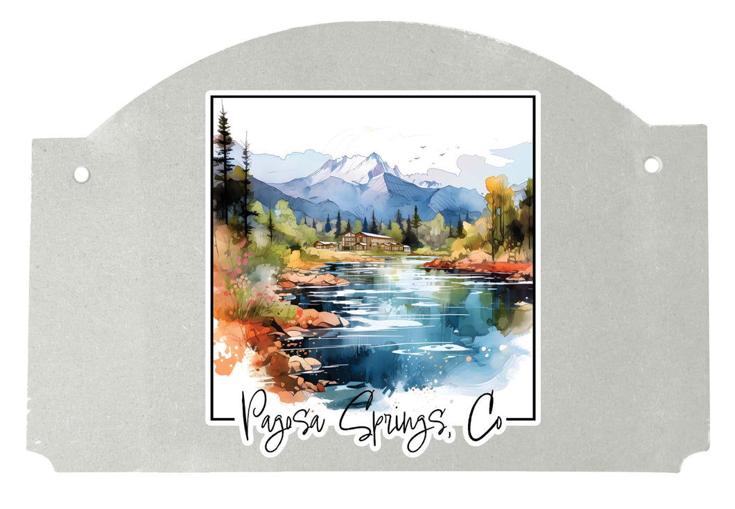 Pagosa Springs Colorado Design A Souvenir Wood sign flat with string 