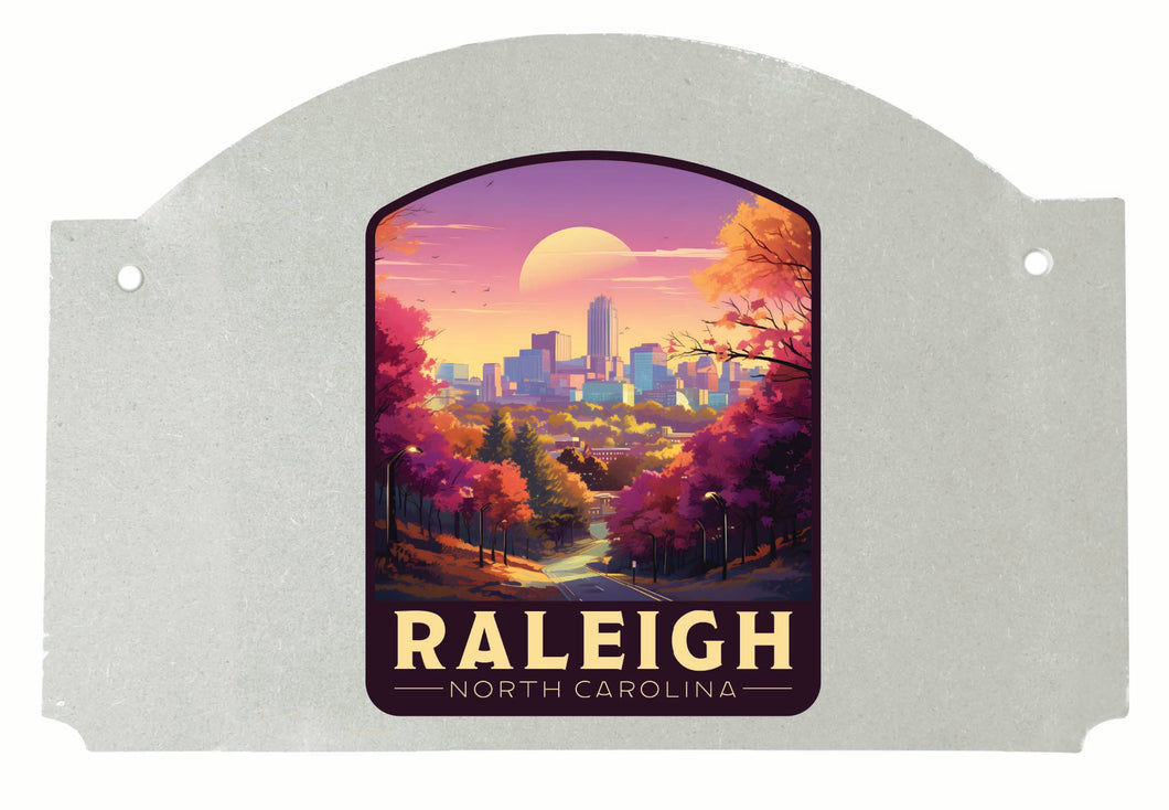 Raleigh North Carolina City of Oaks Design Souvenir Wood sign flat with string 